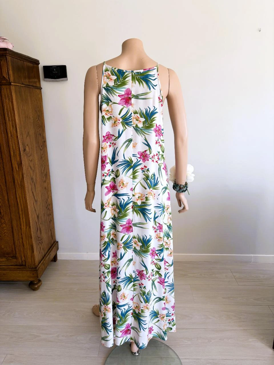 Vestido longo tropical da Queen's – estampa floral colorida – tamanho M – photo 5